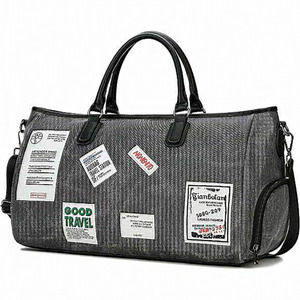 Men Dark gray Weekender with Shoes Compartment and Wet Pocket‎ Duffle Bag